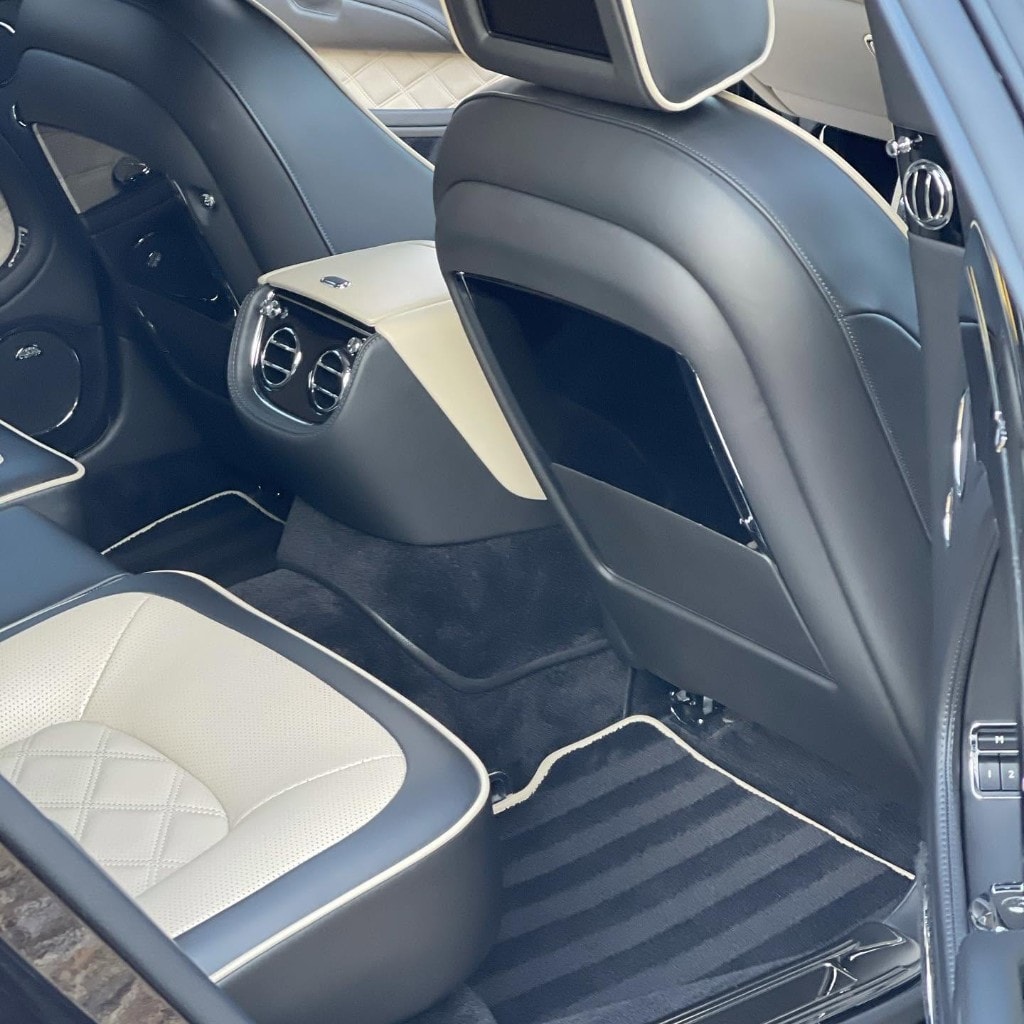 Tesla Model S in satin grey — rear quarter after ceramic coating