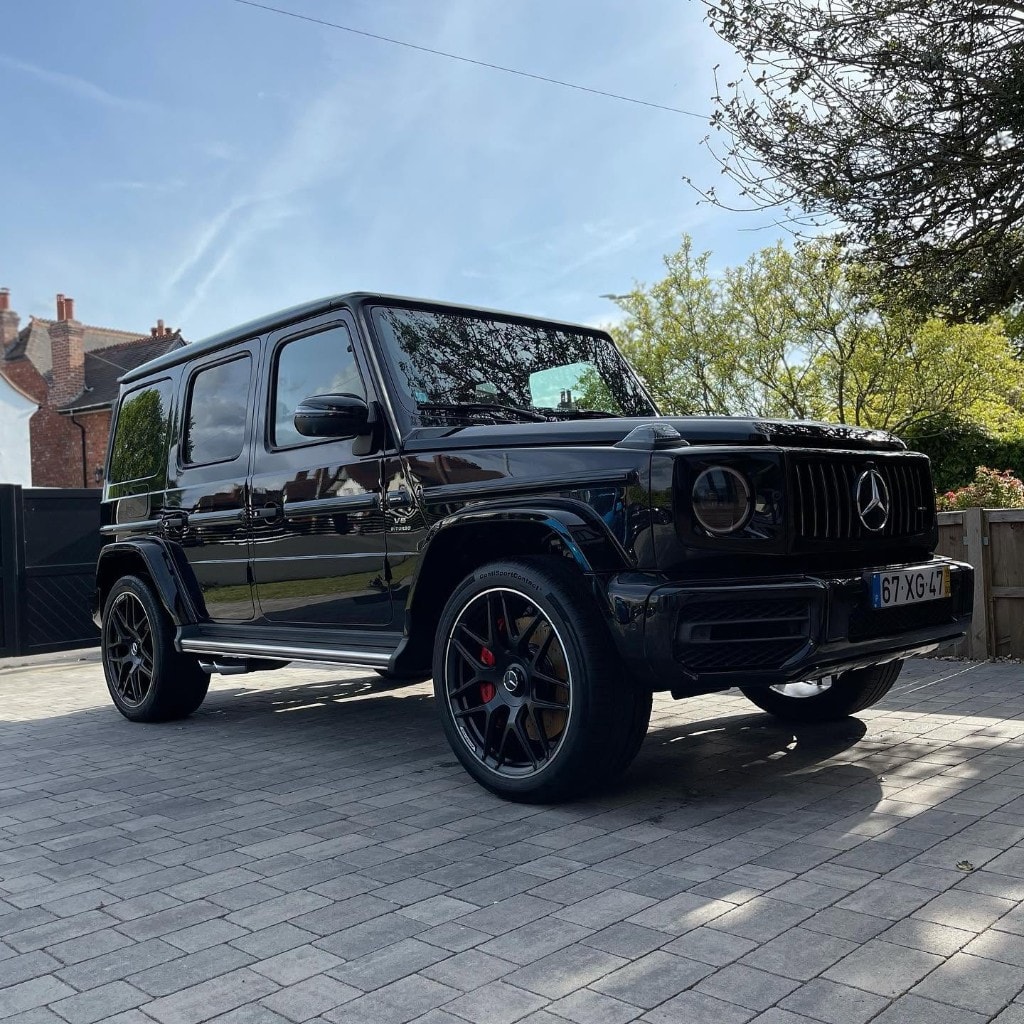 Range Rover Sport under hexagonal lights — matte black PPF