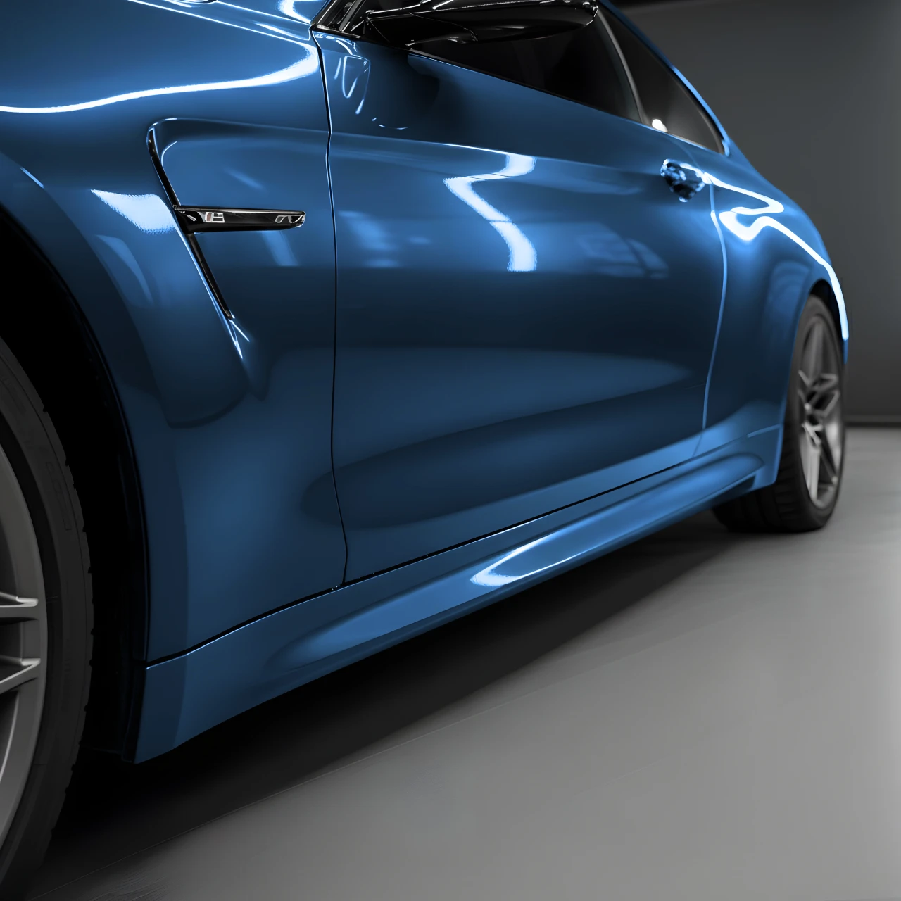 BMW M4 side profile after paint protection film — invisible protective layer
