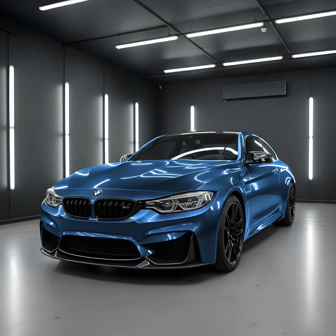 BMW M4 front end after paint protection film — flawless self-healing gloss finish