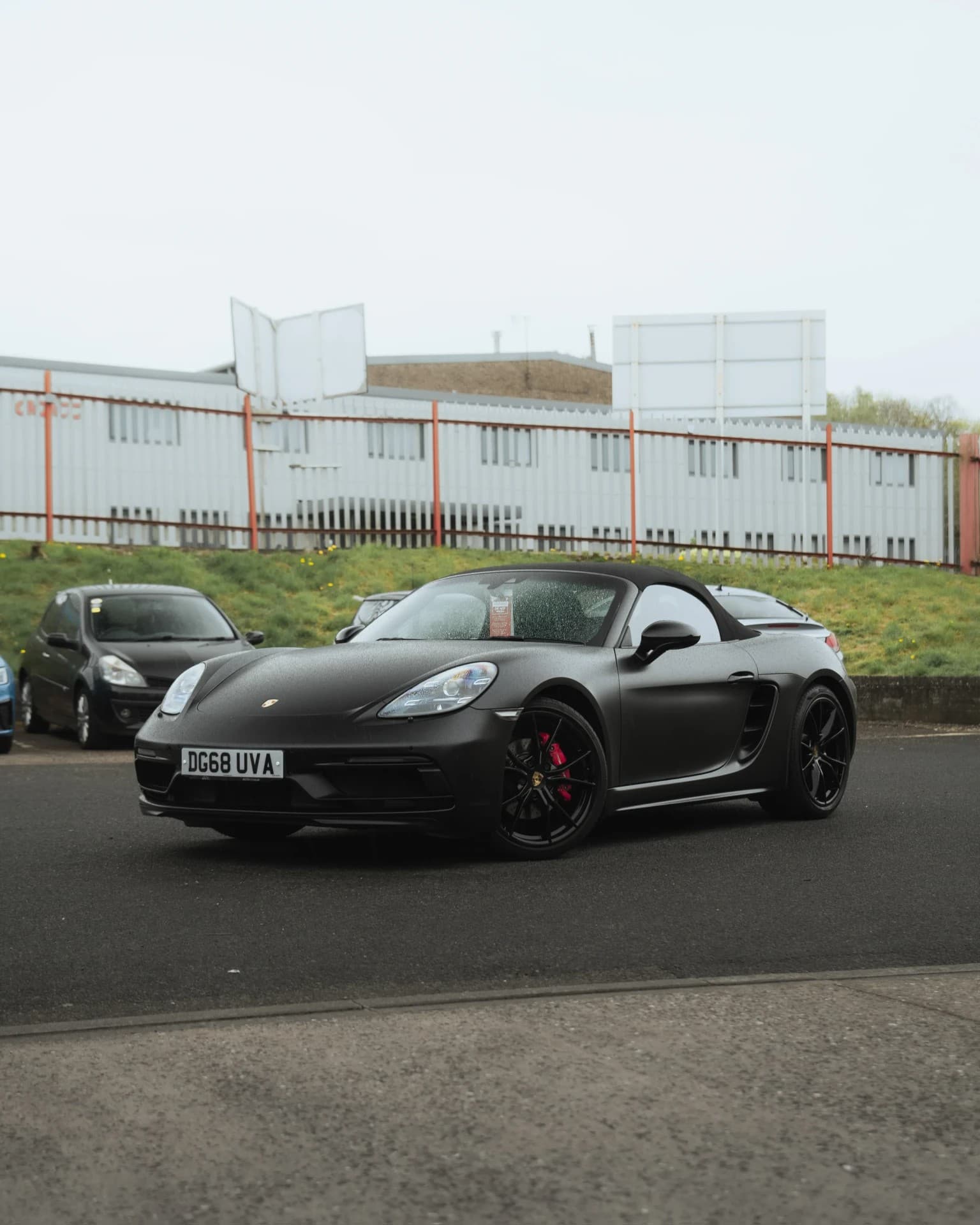 Porsche 718 outside JnJ Detailing studio