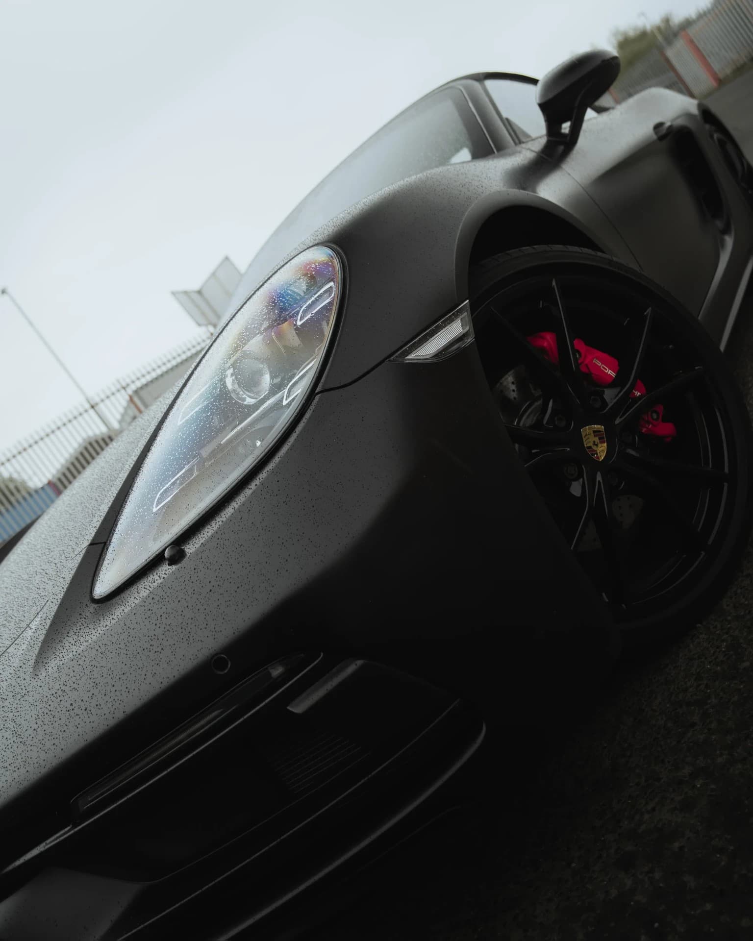 Porsche badge close-up detail